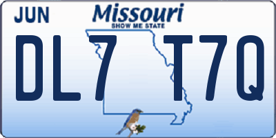 MO license plate DL7T7Q