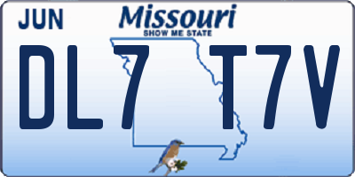 MO license plate DL7T7V