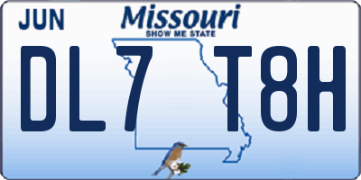 MO license plate DL7T8H