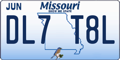 MO license plate DL7T8L