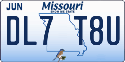 MO license plate DL7T8U