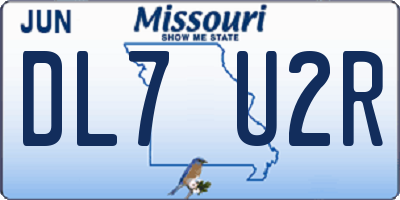 MO license plate DL7U2R
