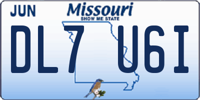 MO license plate DL7U6I