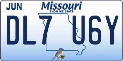 MO license plate DL7U6Y