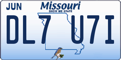 MO license plate DL7U7I