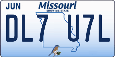 MO license plate DL7U7L