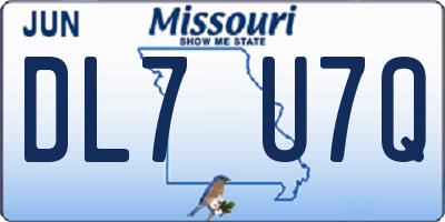 MO license plate DL7U7Q