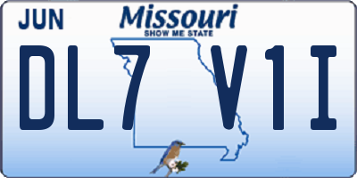 MO license plate DL7V1I