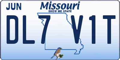 MO license plate DL7V1T