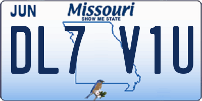 MO license plate DL7V1U