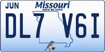 MO license plate DL7V6I