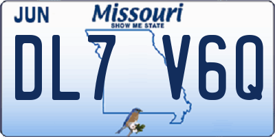 MO license plate DL7V6Q