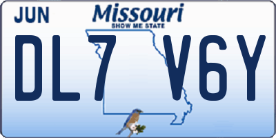 MO license plate DL7V6Y
