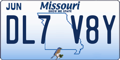 MO license plate DL7V8Y