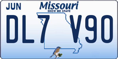 MO license plate DL7V9O