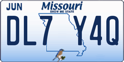 MO license plate DL7Y4Q