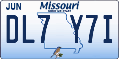 MO license plate DL7Y7I