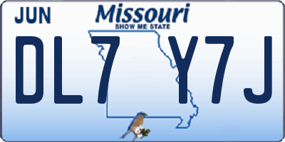 MO license plate DL7Y7J