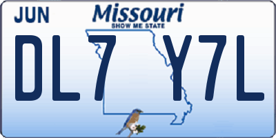 MO license plate DL7Y7L