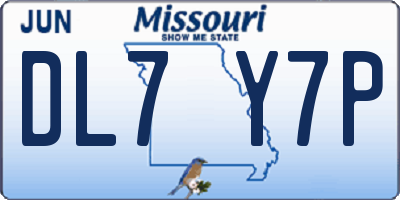 MO license plate DL7Y7P