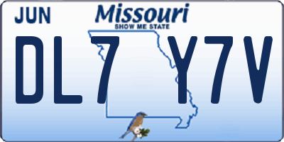 MO license plate DL7Y7V