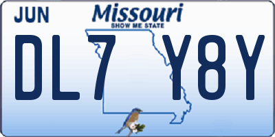 MO license plate DL7Y8Y