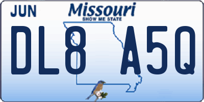 MO license plate DL8A5Q