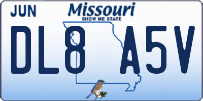 MO license plate DL8A5V