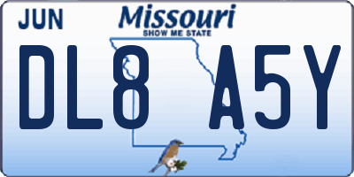 MO license plate DL8A5Y