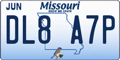 MO license plate DL8A7P