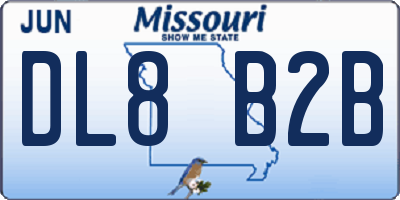 MO license plate DL8B2B