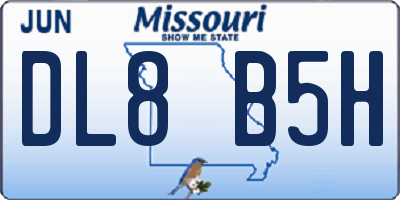 MO license plate DL8B5H