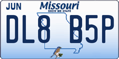 MO license plate DL8B5P
