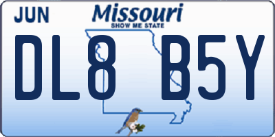 MO license plate DL8B5Y