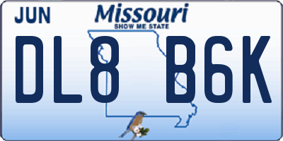 MO license plate DL8B6K
