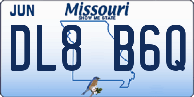 MO license plate DL8B6Q