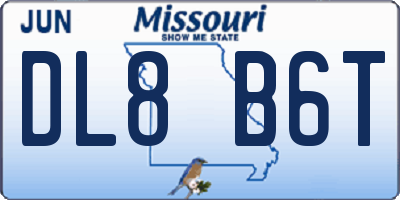 MO license plate DL8B6T