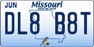 MO license plate DL8B8T
