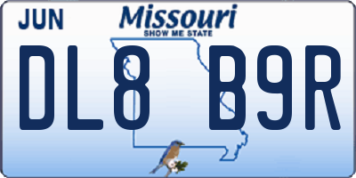 MO license plate DL8B9R