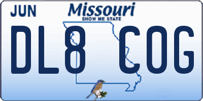 MO license plate DL8C0G