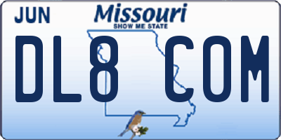 MO license plate DL8C0M