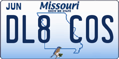 MO license plate DL8C0S