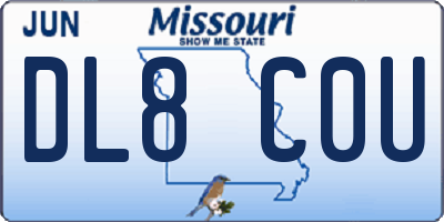 MO license plate DL8C0U