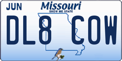 MO license plate DL8C0W