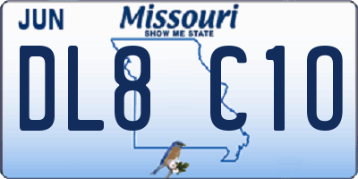 MO license plate DL8C1O