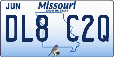 MO license plate DL8C2Q