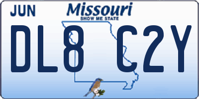 MO license plate DL8C2Y