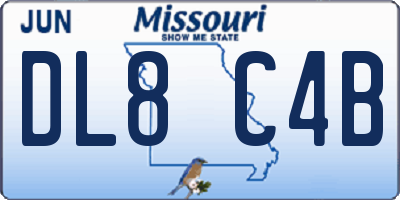 MO license plate DL8C4B