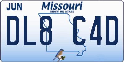 MO license plate DL8C4D
