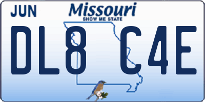 MO license plate DL8C4E